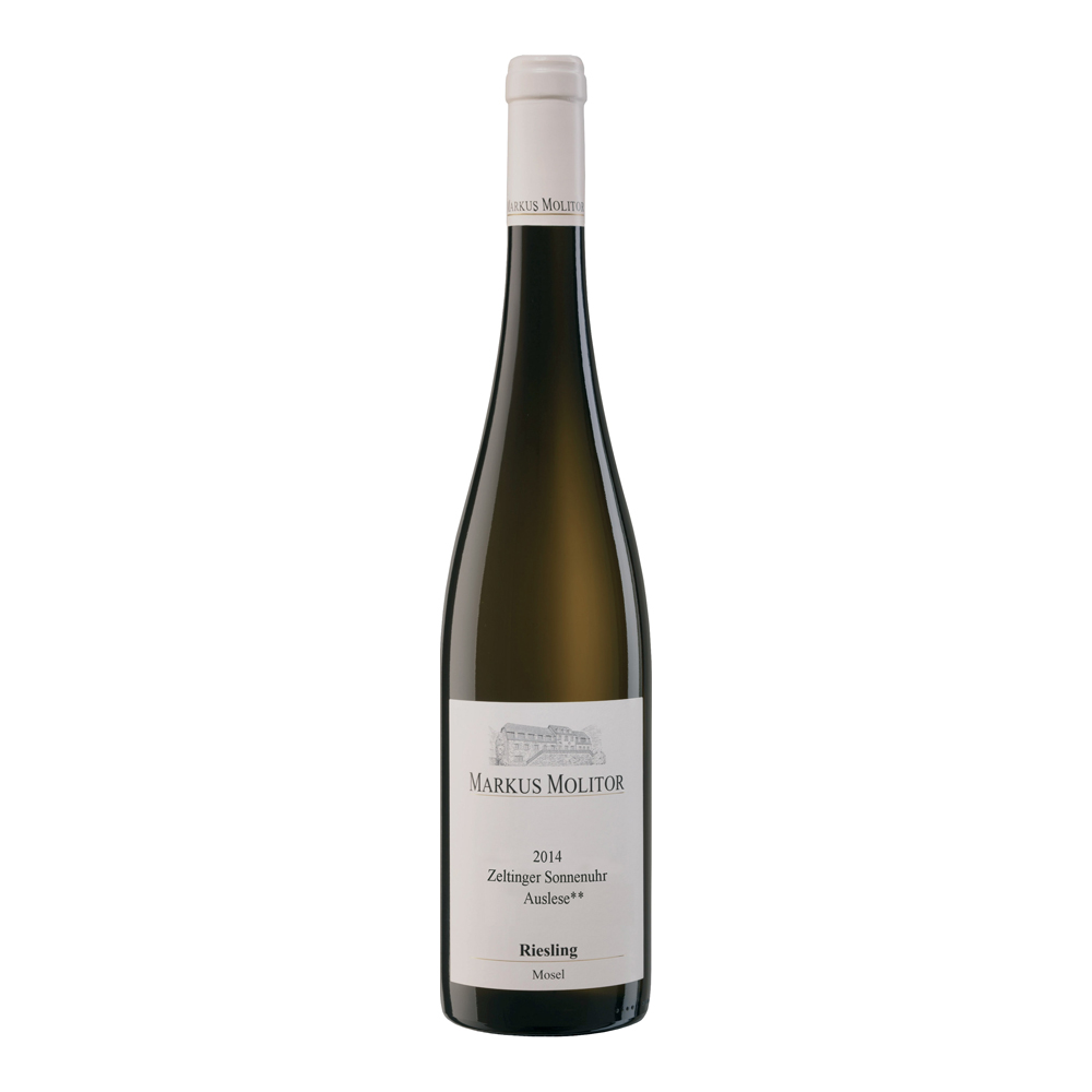 Riesling Weiße Kapsel Zeltinger Sonnenuhr Auslese ** Zweistern 2014