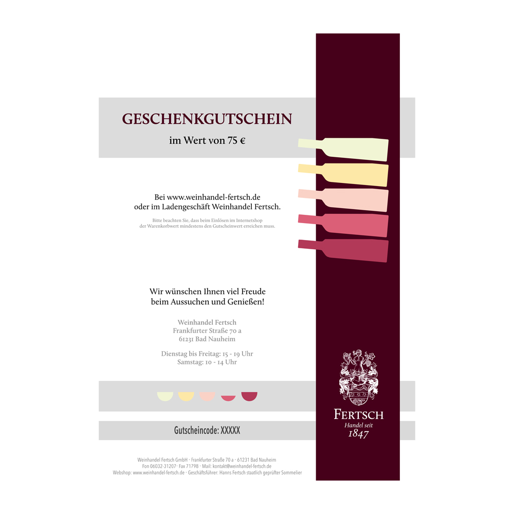 Geschenkgutschein 75 € Geschenkgutschein 75 €